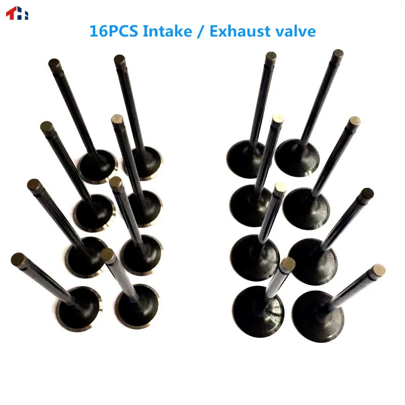 

16Pcs car Intake Valve and Exhaust Valves Set Fit For GREAT WALL HOVER H3 H5 WINGLE 3 WINGLE 5 4G64 4G63 4G69 engine