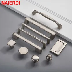 NAIERDI Zinc Alloy Pearl Silver Cabinet Knobs Kitchen Door Handles Drawer Cupboard Door Pulls Cabinet Handles Furniture Hardware