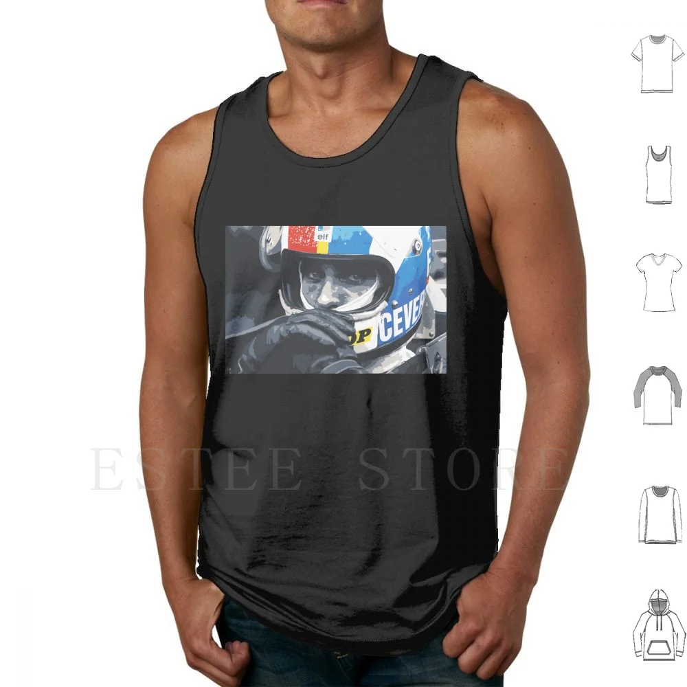 Francois Cevert Helmet Tank Tops Vest Sleeveless Francois Cevert Francois Cevert Tyrell Racing Legends