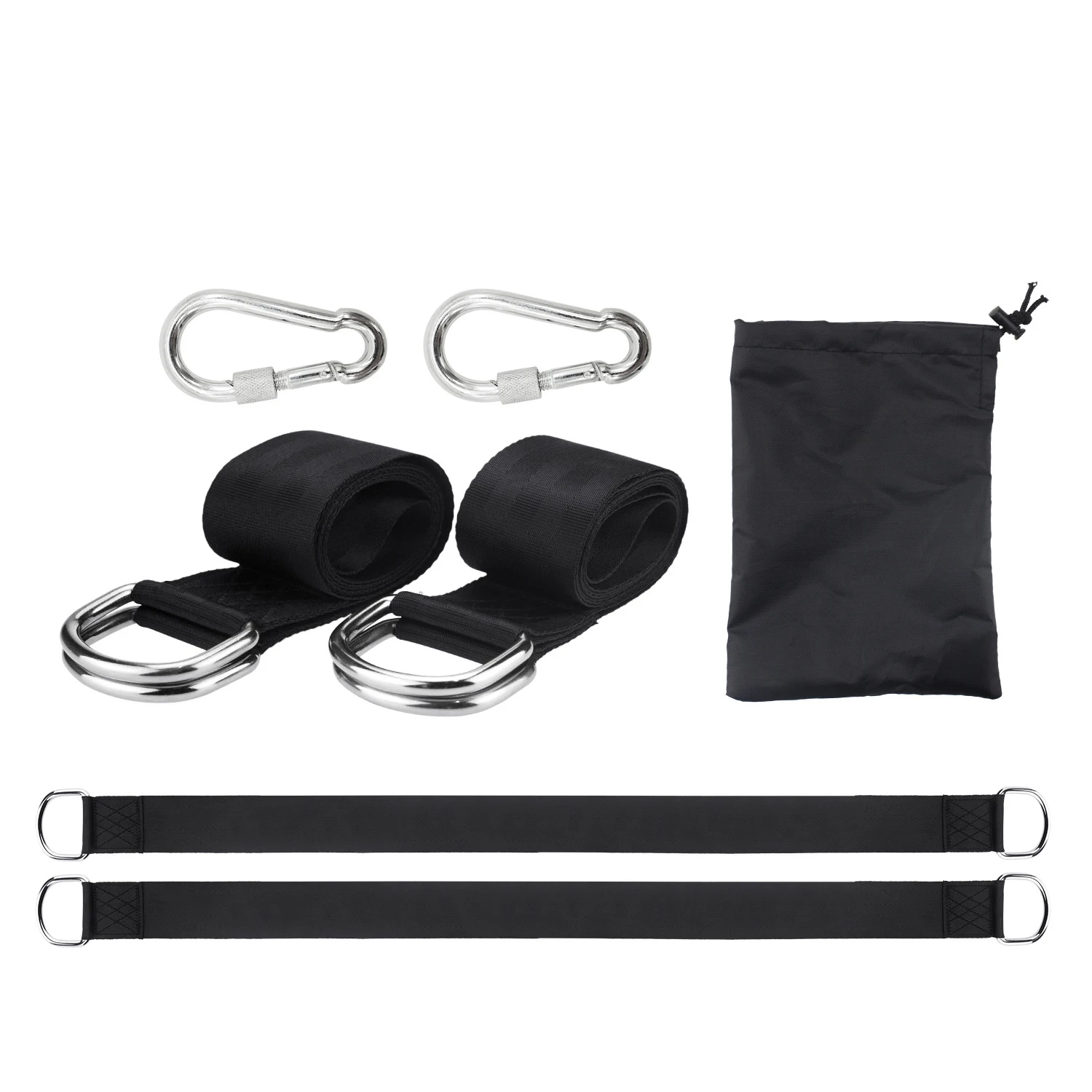 150Cm Hoge Duurzaam Veiligheid Sterkte Polyester Zware Swing Bandjes Opknoping Kit Hangmat Bandjes Met Lock Karabijnhaak Haken