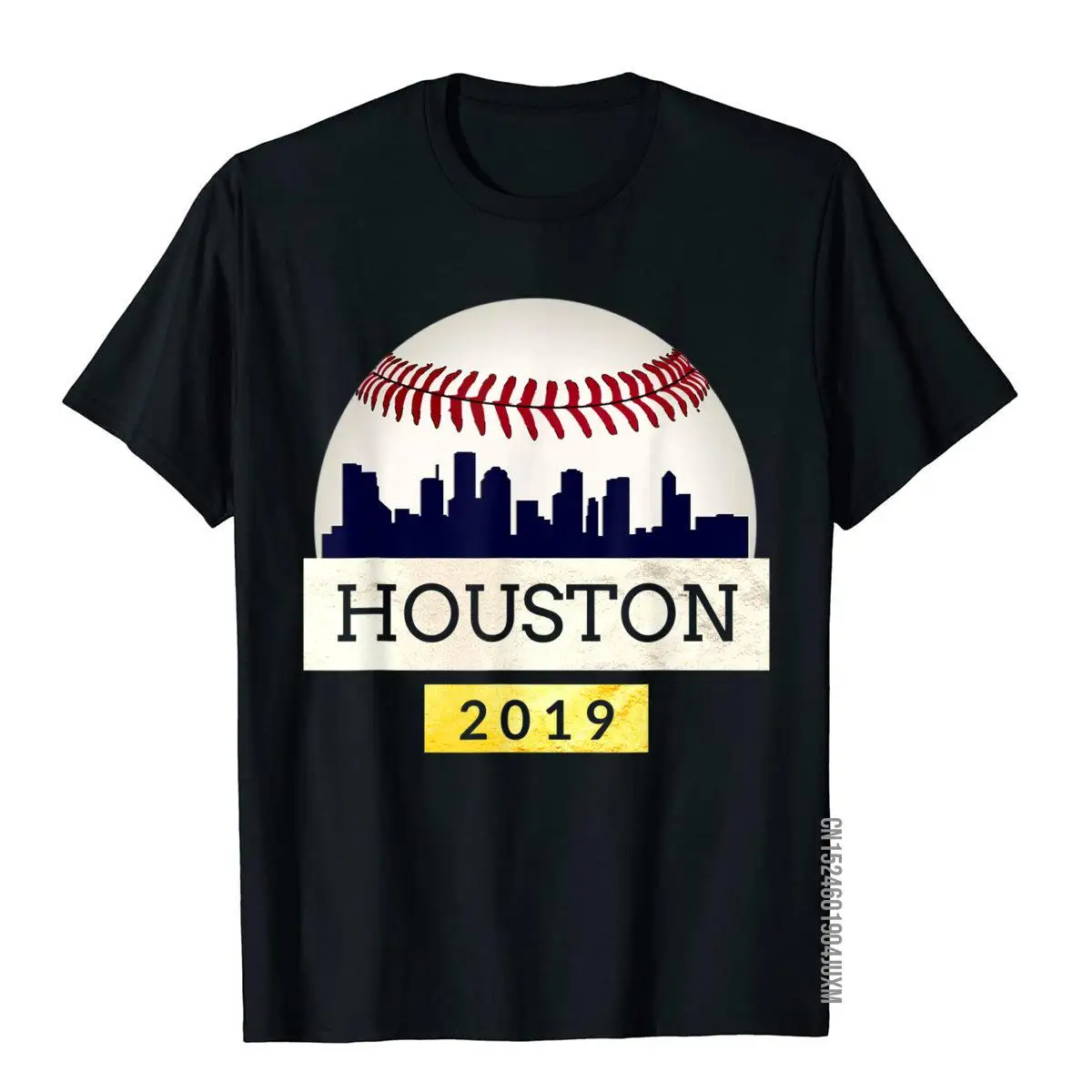 Houston Baseball Tshirt 2019 Astro Skyline On Giant Ball T Shirts Tops Tees Rife Cotton Gothic Printed On Man