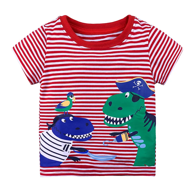 2026 Baby Boys T Shirts Children Tee Shirts Summer Dino tshirt Short Sleeve Multi-colors Kids Top 100% Cotton 18Month 2 3 4 5 6T