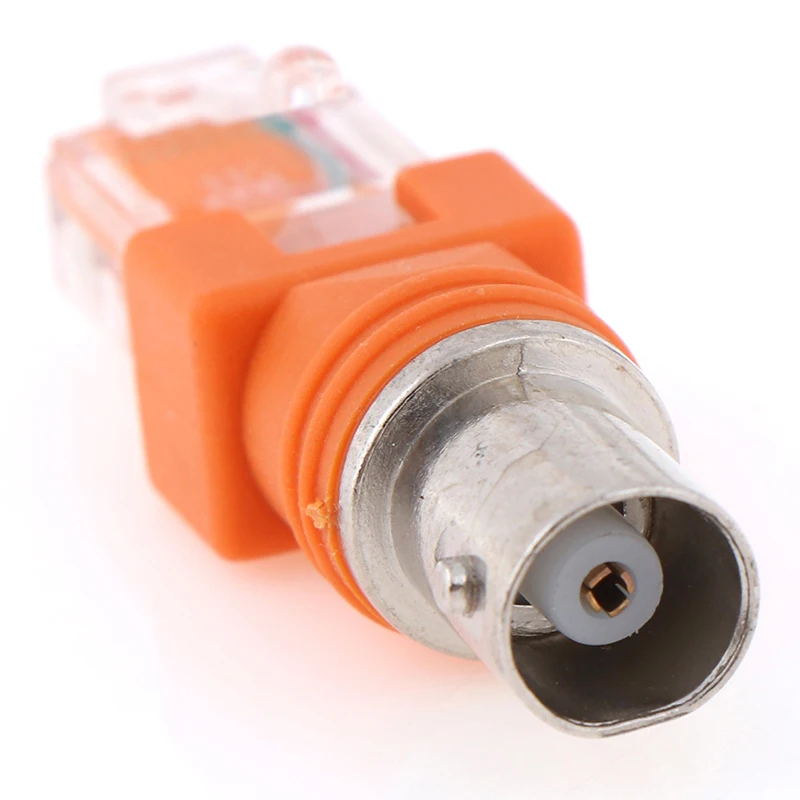 1 قطعة BNC أنثى إلى RJ45 ذكر محوري اقناع برميل مقرنة محول RJ45 إلى RF موصل
