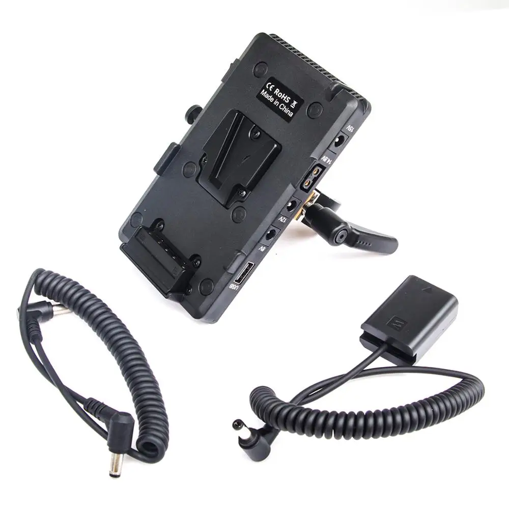 FOTGA V Mount Power Supply Systerm D-tap Battery Plate Adapter DC Coupler with NP-FW50 for Broadcast SLR HD camera