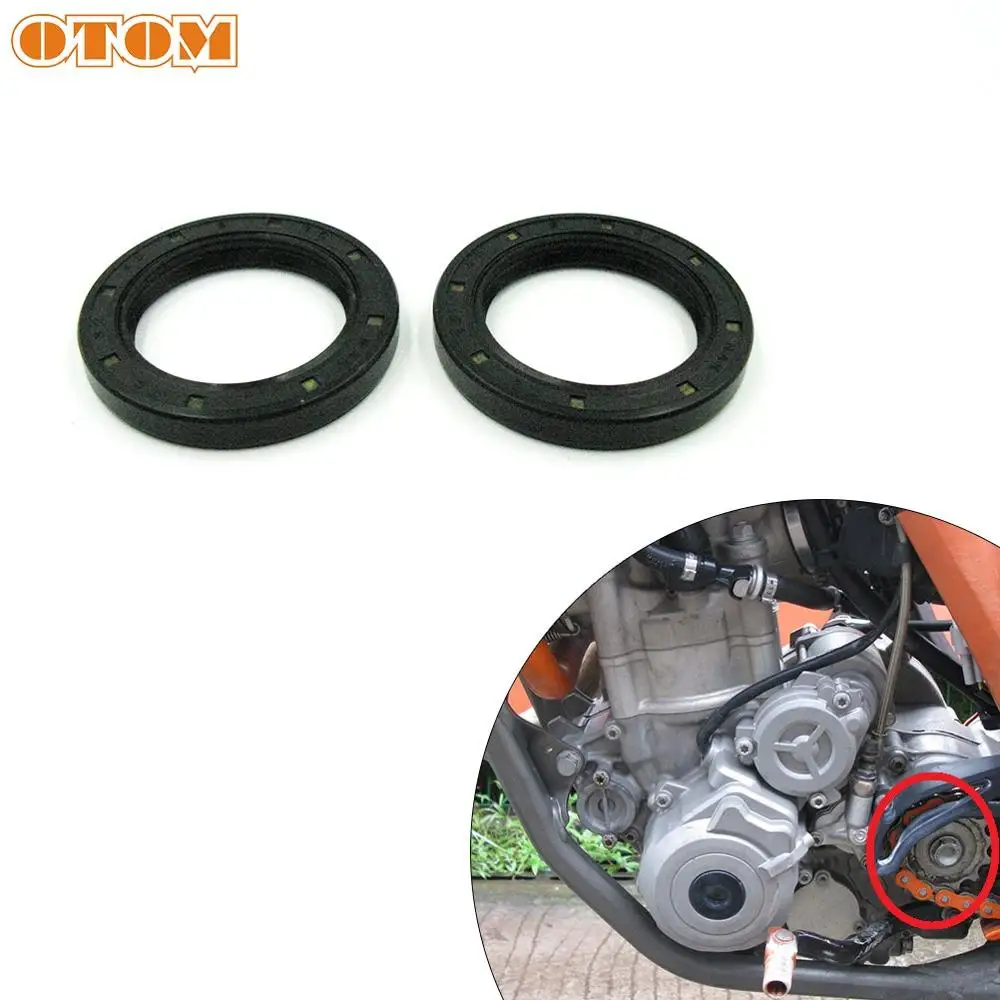 

OTOM 2 Pcs Motorcycle Countershaft Oil Seals NBR (Nitrile) O-Ring Oil Sealing Gasket For KTM EXC SX MXC XCF XCW 250 380 450 530