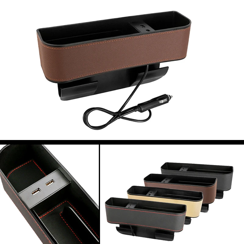 

Автомобильный контейнер для хранения с двумя USB-портами, 1 шт.
