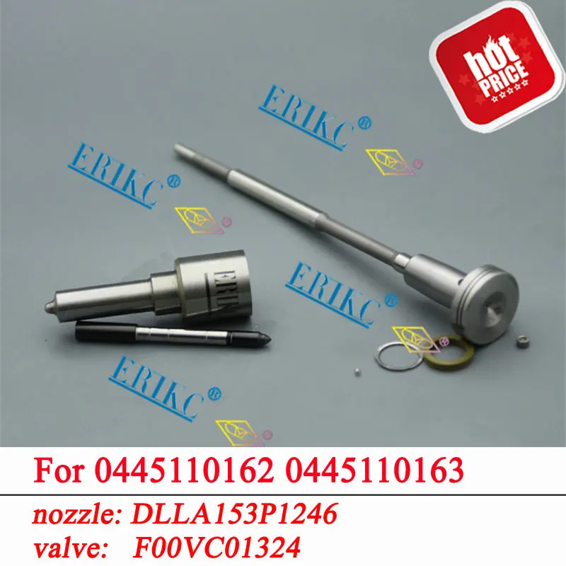 

ERIKC 0445110163 Injector Overhaul Repair Kits Nozzle DLLA153P1246 0433171788 Valve F00VC01324 For Bosch 0445110162 0986435109