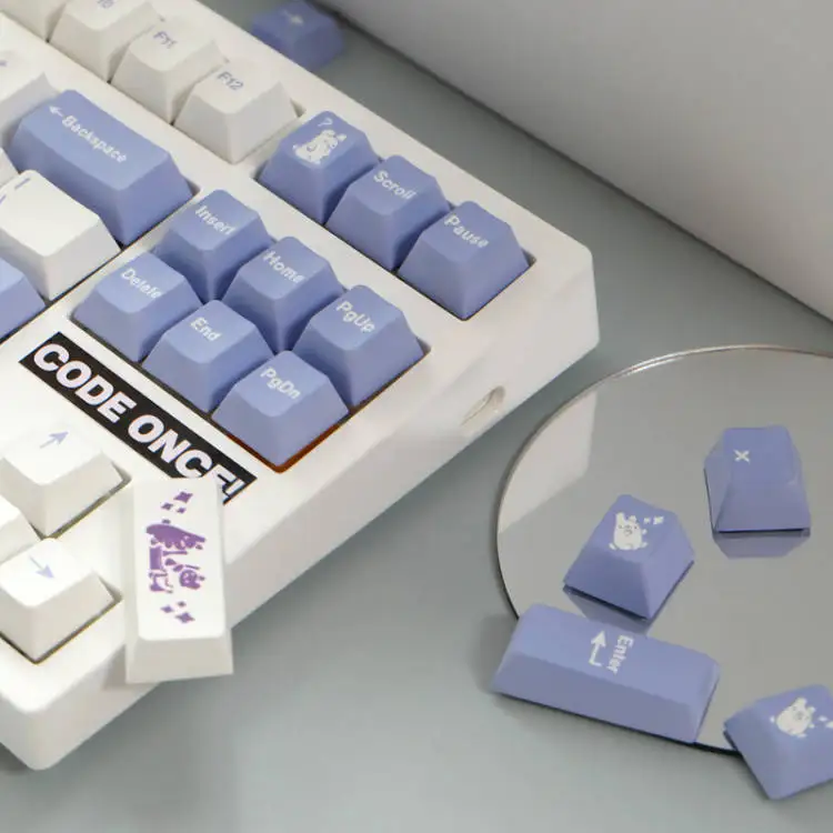 126 Keys/set PBT Dye Subbed Keycap For MX Switch Mechanical Keyboard Tuzi Theme Key Caps Cherry Profile Keycaps