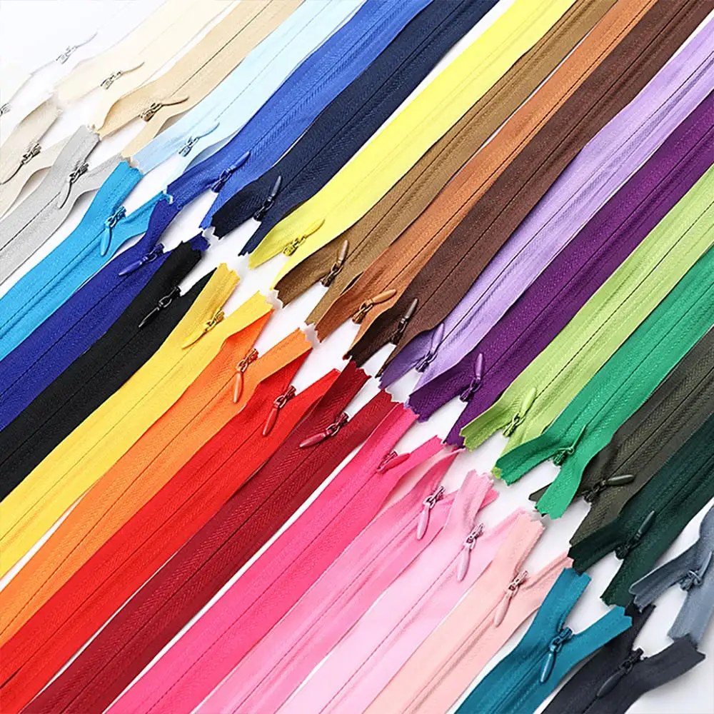 10Pcs/Pack 55cm 3# Colorful High Quality Invisible Zipper Nylon Coil Zipper For DIY Handcraft Cloth Sewing Accessories Wholesale