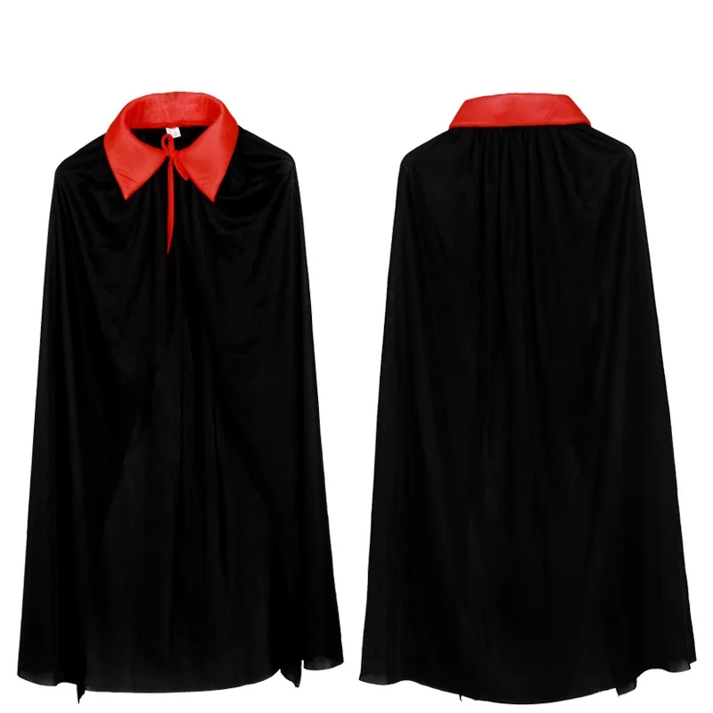 Kostium halloween czarownica czarny płaszcz czerwony wampir cape diabła ubrania dla kobiet mężczyzn dzieci party