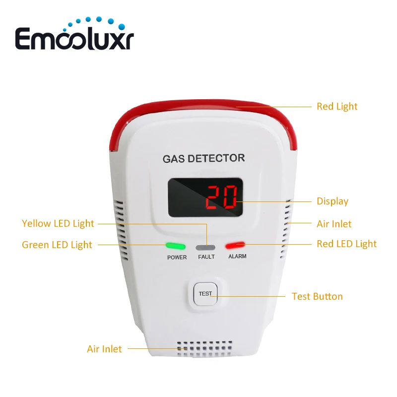 Sistema de detecção de vazamento de gás natural detector de alarme de incêndio da cozinha w dn20 válvula solenóide para cortar o gás de carvão para segurança em casa