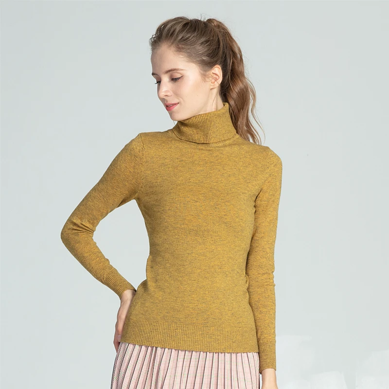 Marwin New-Coming Autumn Winter New Soft Warm Material Casual Turn-down Collar Pullovers Female Thick Turtleneck Knitted Sweater