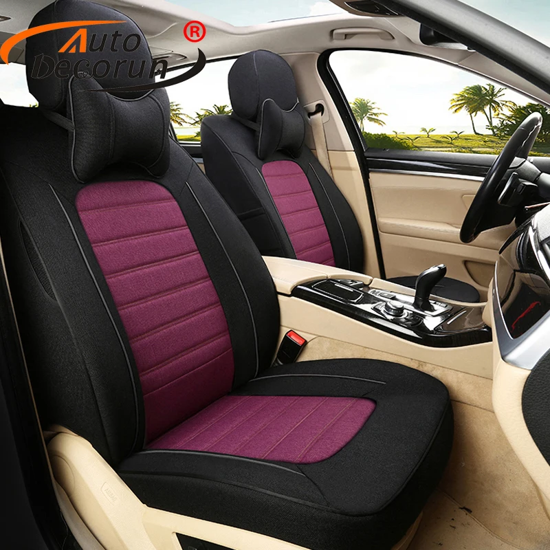 AutoDecorun 15PCS/Set Seat Cover for Audi Q5 Accessories for Cars Seat Covers Custom Flax Auto Seats Support Interior Decoration