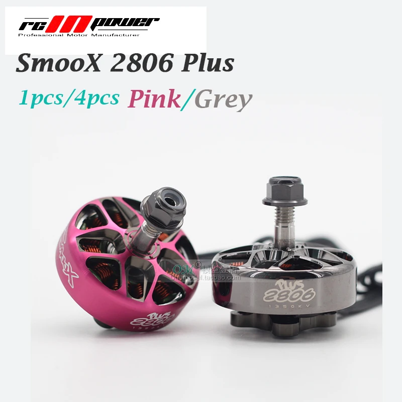 1/4PCS RCINPOWER SmooX2806 Plus 1350KV 1750KV 4-6S Brushless Motor for RC Drone FPV Racing Freestyle Long Range 6/7/8inch Drones