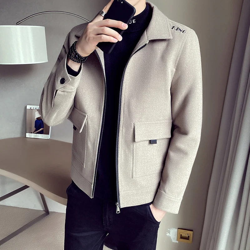 

Men's jackets for Spring Autumn Fashion Men Plus Size Coats Slim Fit Masculina Jacket