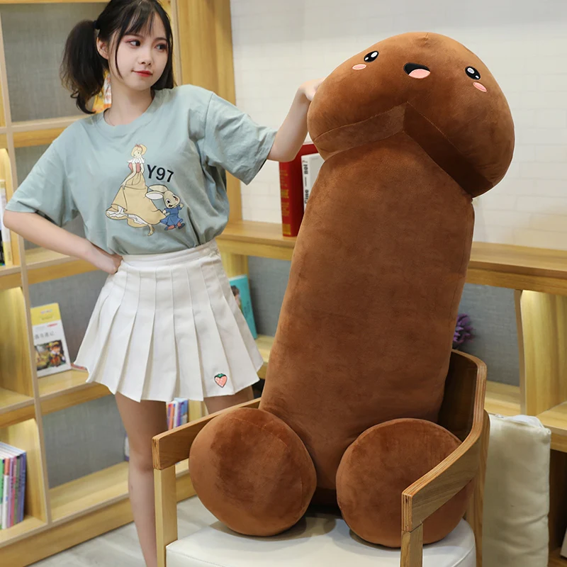 30-110cm Long Pillow Lifelike Penis Plush Toy Stuffed Dick Trick Doll Real-life Penis Plush Pillow Sexy Toy Gift For Lovers