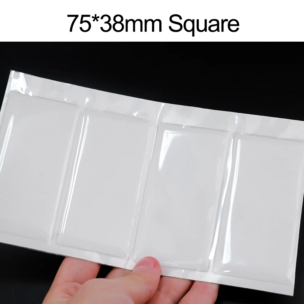 50/100/500 sztuk 75x3 8mm prostokąt przezroczysty wyczyść naklejka epoksydowa efekt 3D łatwy uszczelniacz do biżuterii wisiorek rzemiosło Making