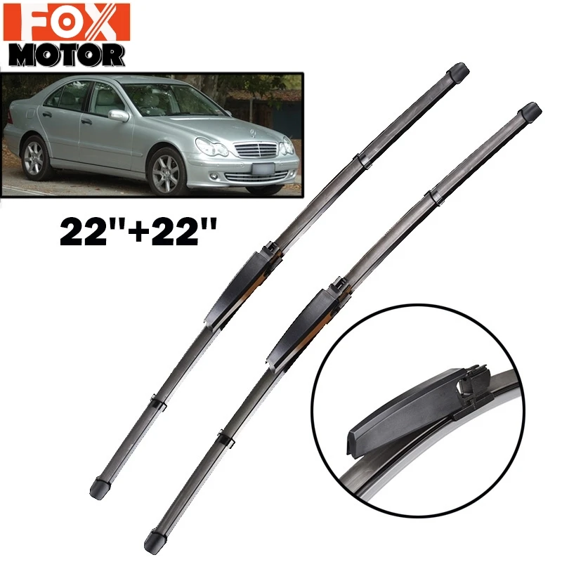 XUKEY 2Pcs For Mercedes-Benz C-class C160 C180 C200 C230 C240 C280 C350 C32 C55 W203 2004 - 2007 Front Windscreen Wiper Blades