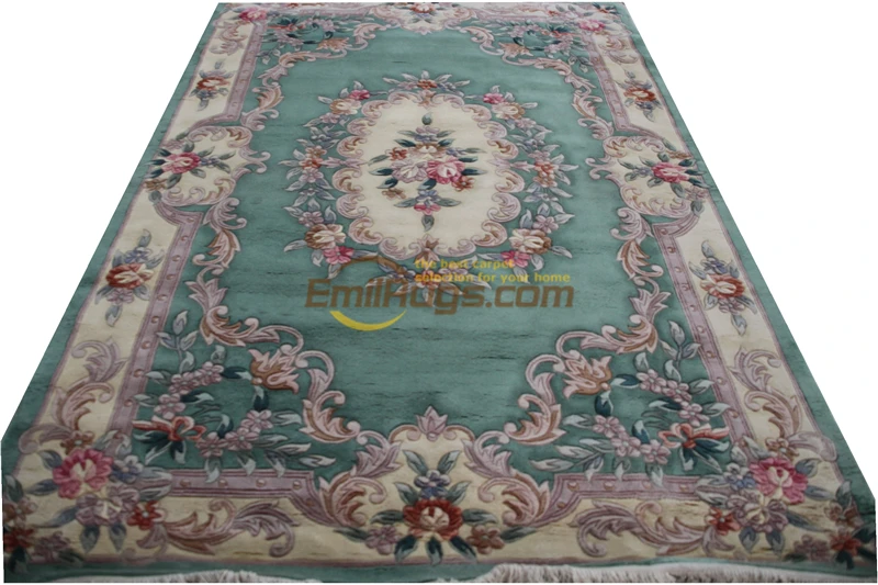 French Savonnerie Style Hand Knotted Wool Rug Handmade Wool Rug Carpet Art Carpet Runner Rugs