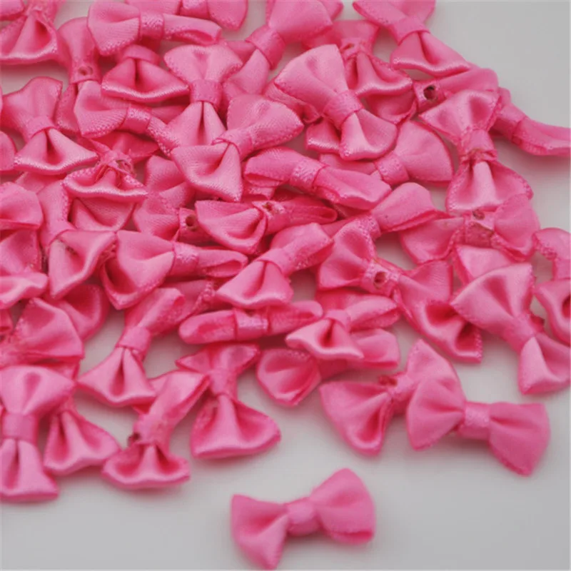 50 pcs Small Satin Ribbon Bows Flower Appliques sew Craft Kid\'s cloth Lots Upick B128