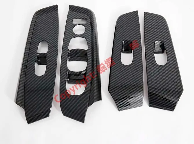 

Для Nissan Sylphy MK14 2019 2020, стиль из углеродного волокна, кнопки для внутренней двери, окна, отделка, автомобильные аксессуары, наклейки