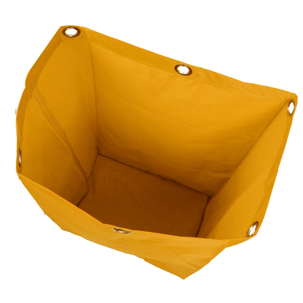 Janitorial Cart Cleaning Tool Waterproof Cart Storage Bag 40x28x69cm Yellow