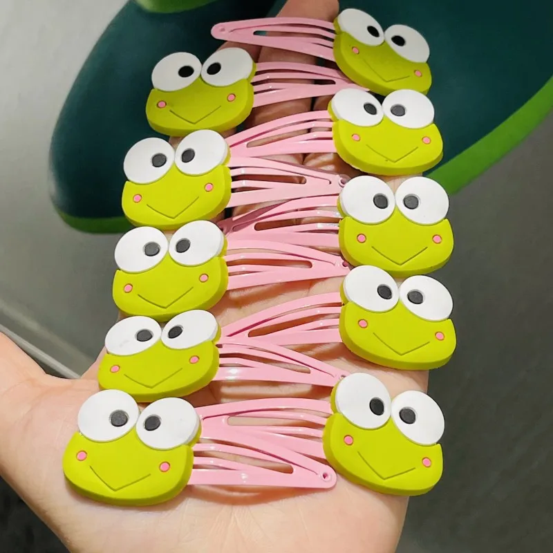 10PCS/Set Girls Cute Cartoon Animals Chi Cat Frog Hair Clips Kids Lovely Hairpins Headband Barrettes Fashion Hair Accessories