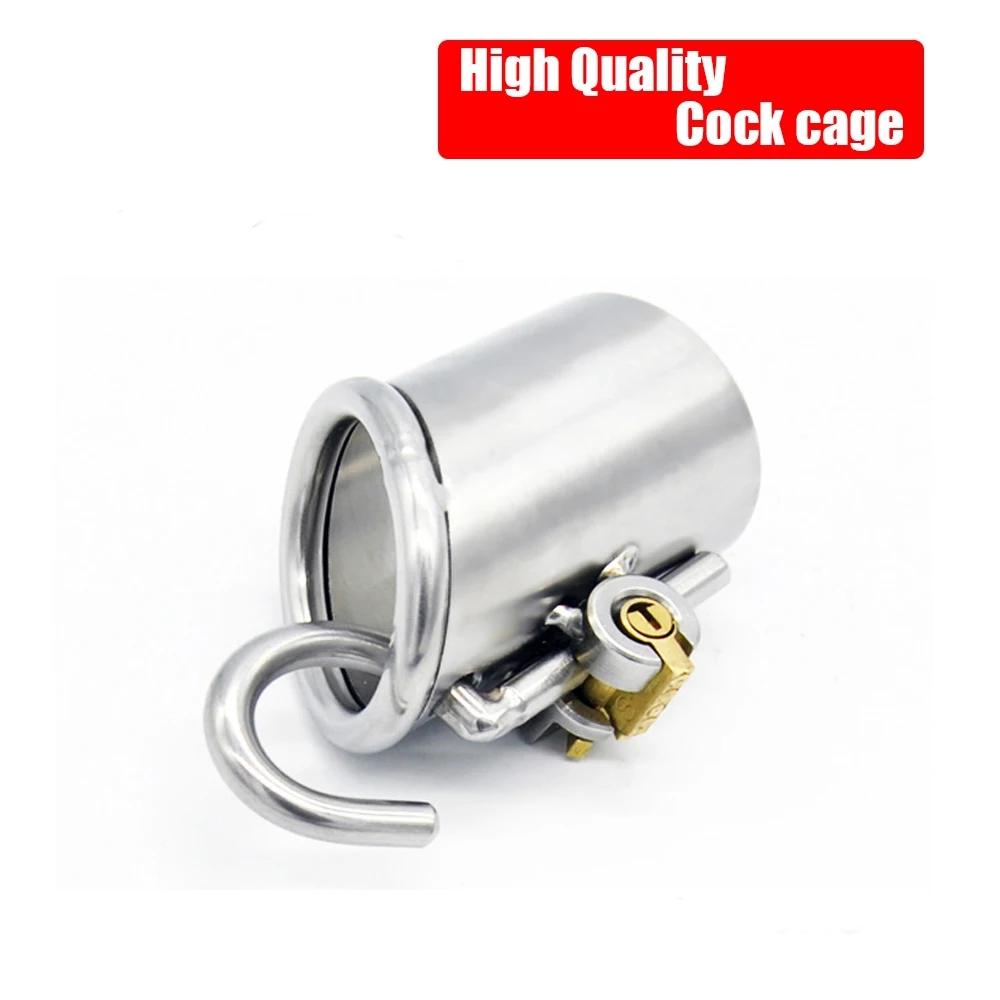 

Stainless Steel Male PA Chastity Device Belt Penis Ring Bondage Slave Cock Cage Bird Lock Prevent Cheating Bdsm Sex Toy for Men