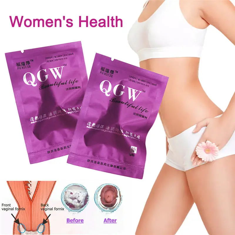 2/6Pcs Swab Tampons Female hygiene Chinese medicine+6Pcs Sterile Disposable Finger Cot Gynecology Gloves+Vaginal PH Test Strip