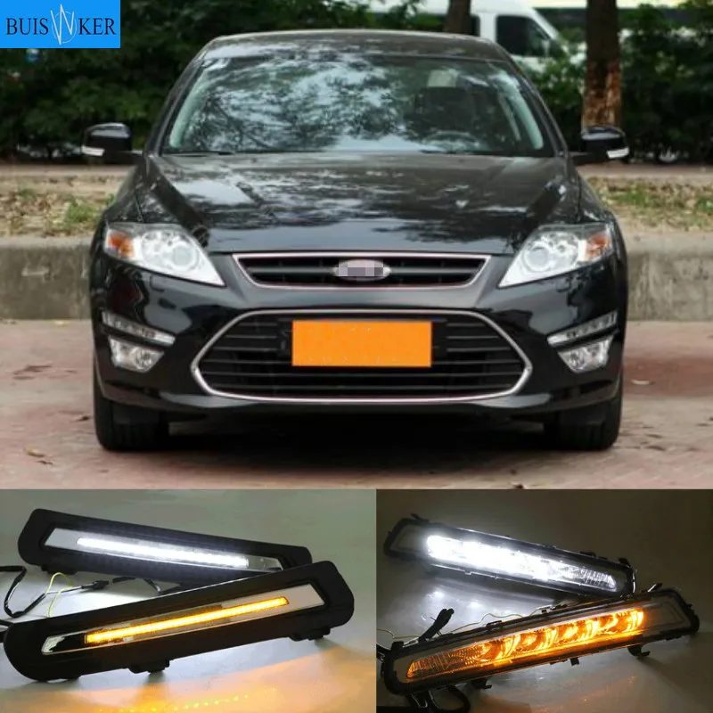 

1set For Ford Mondeo 2011 2012 2013 LED DRL Daytime Running Light Daylight Waterproof Fog Lamp white Styling lights