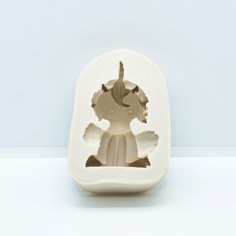 Cute 3d Unicorn Silicone Mold Cake Chocolate Mousse Sugar Baking Decorating Tool Plaster Moulds