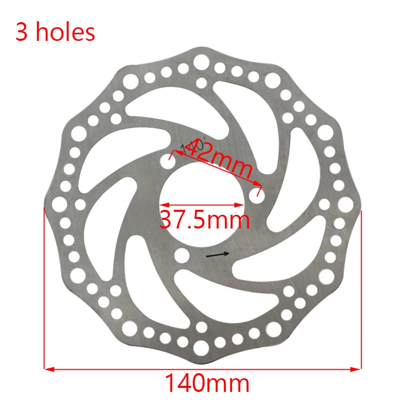 Electric Scooter 140mm Disc Brake Disc Brake 3 Holes or 6 Holes Disc Brake Device Brake Disc Brake Accessories