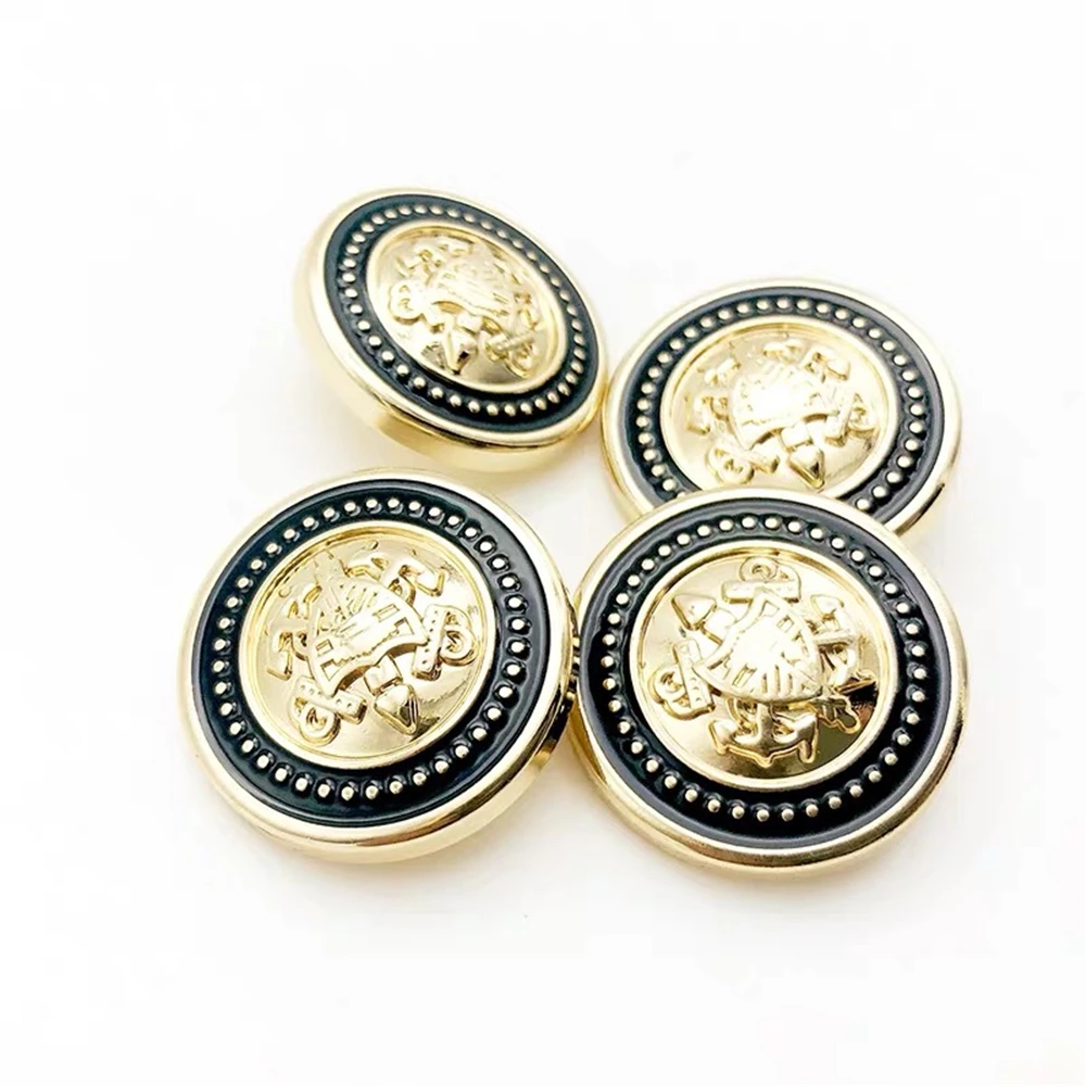 Fashion Round Metal Button for Clothing College Style Suit Windbreaker Coat Button Embellishments for Clothing 20mm Snap Buttons