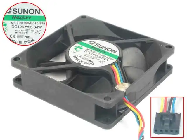 

SUNON MF80201VX-Q010-S99 DC 24V 3.84W 80x80x20mm Server Cooling Fan