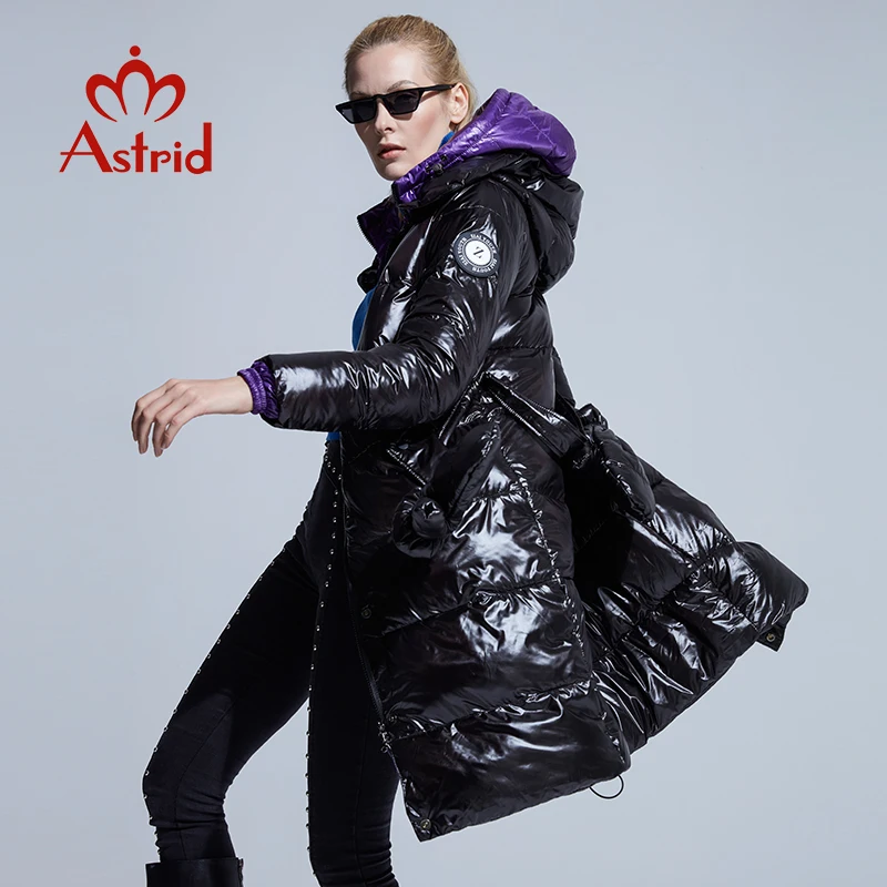 Aster D-parka con capucha para mujer, chaqueta gruesa y cálida con guantes, ropa de talla grande, ZR-3559, invierno, 2022