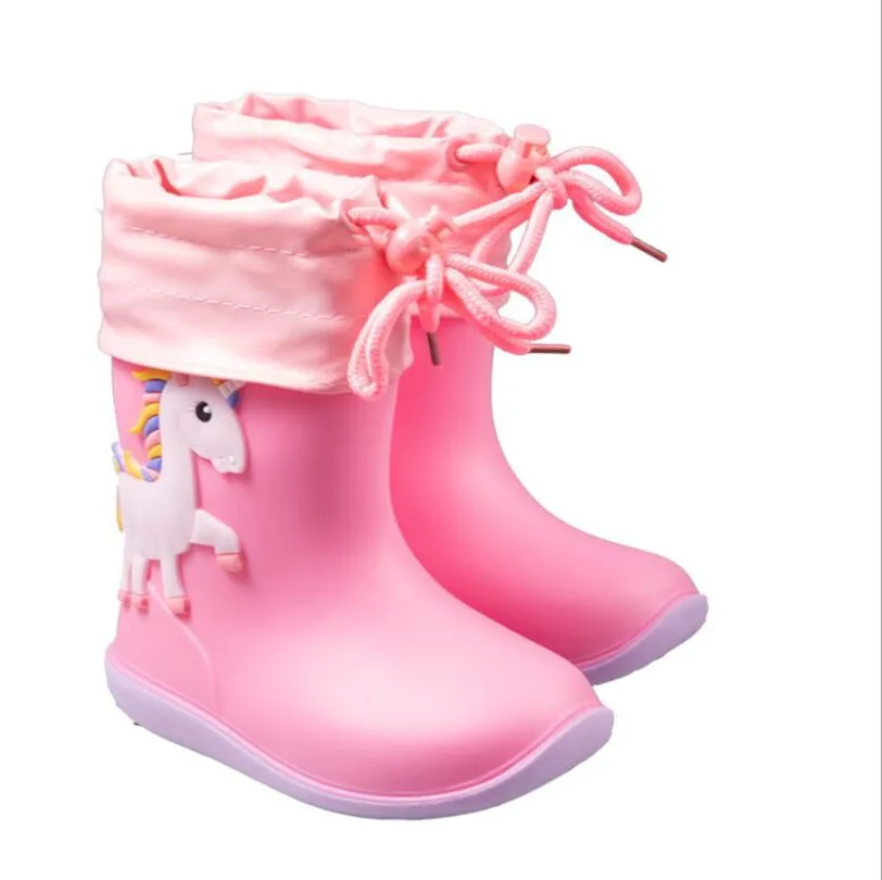 Kids Rain Boots Toddler Girl Rainboots Classic Waterproof Children\'s Shoes PVC Rubber Boots Kids Baby Water Shoes Boy Rain Boots