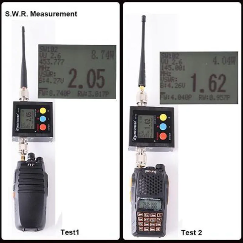 Surecom SW-102 Digital VHF/UHF 125-525Mhz Power & SWR Watt Meter and Frequency Counter SW102 for Mobile Car Radio Walkie Talkie