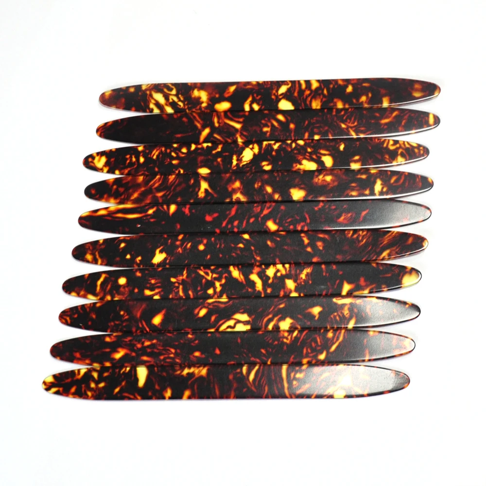 10Pcs Medium 0.71mm OUD Picks Celluloid Picks Plectrums Strips For Oud Ud Reeshe Brown Tortoise