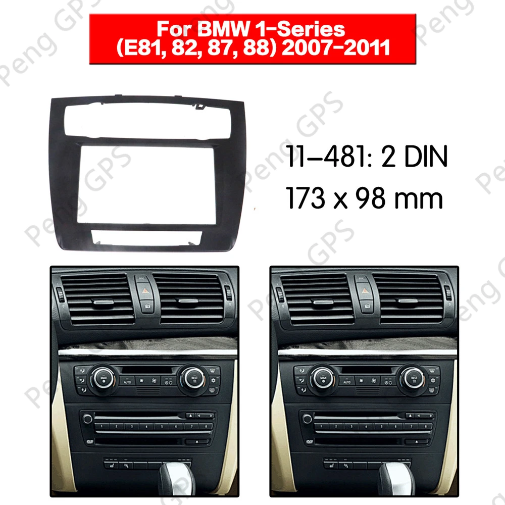 

2 DIN Car Radio stereo Fitting installation adapter fascia For BMW 1-Series (E81/82/87/88) 2007-2011 frame Audio