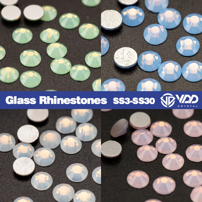 VDD SS3-SS30 White Opal/Pink Opal/Blue Opal/Green Opal Non Hotfix Glass Crystal Rhinestones DIY Stones Nail Art Accessories