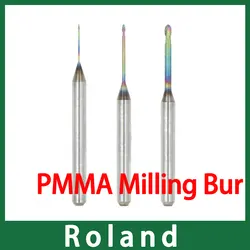 Fresas Roland especiales para materiales de resina como PMMA, PEEK