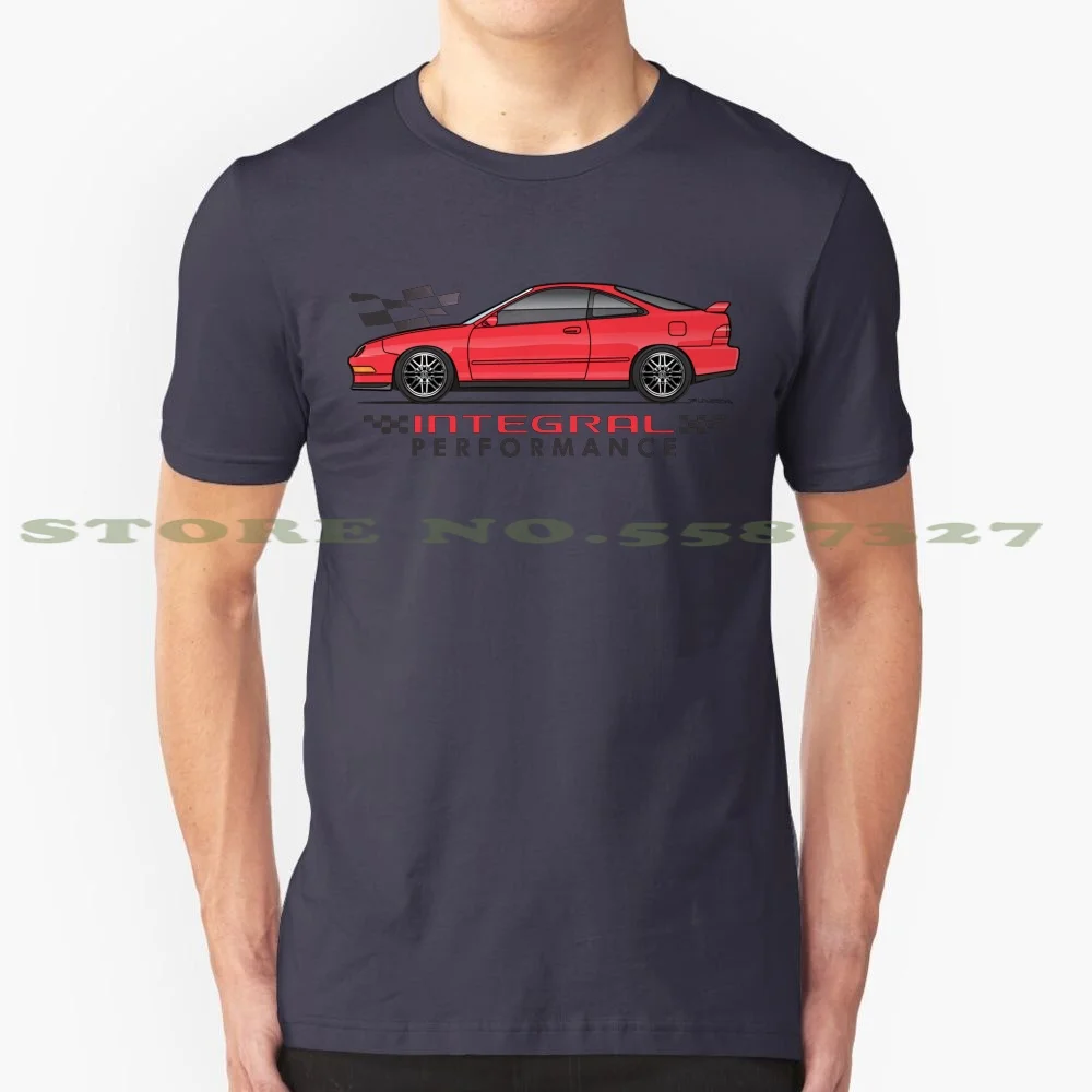 Integral Red 100% Cotton T-Shirt 1993 1994 1995 1996 1997 1998 1999 2000 2001 Integra Rs Ls Se Gsr Spec Dc2 Dc4 Db8 Coupe Type