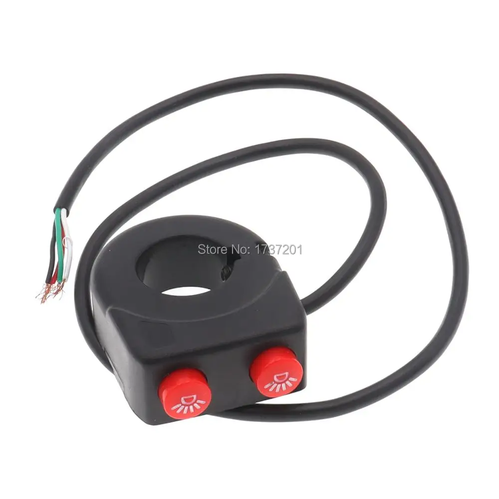 7/8'' 22mm Motorcycle Bike Handlebar On Off Button Head Spot Fog Light Switch Useful