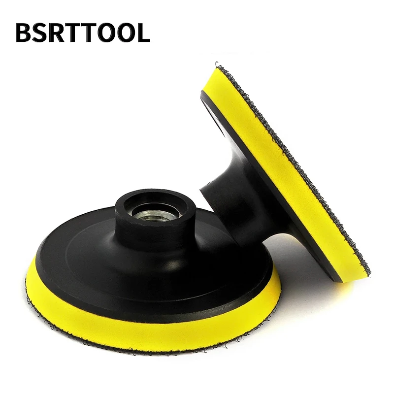 BSRTTOOL Diameter 4/5 inch Car Backing Plate Pad Hook Loop Polishing Buffing Pad Rubber Based Backer Backing Holder