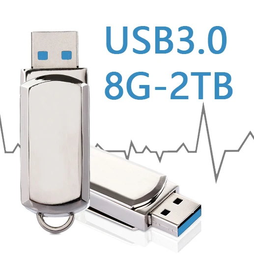 USB 3.0 플래시 드라이브 메모리 스틱, 금속 펜드라이브, 클래식 디자인, USB 가젯, 32 GB, 64 GB, 128GB, 16GB, 8GB 키체인, 1TB, 2TB