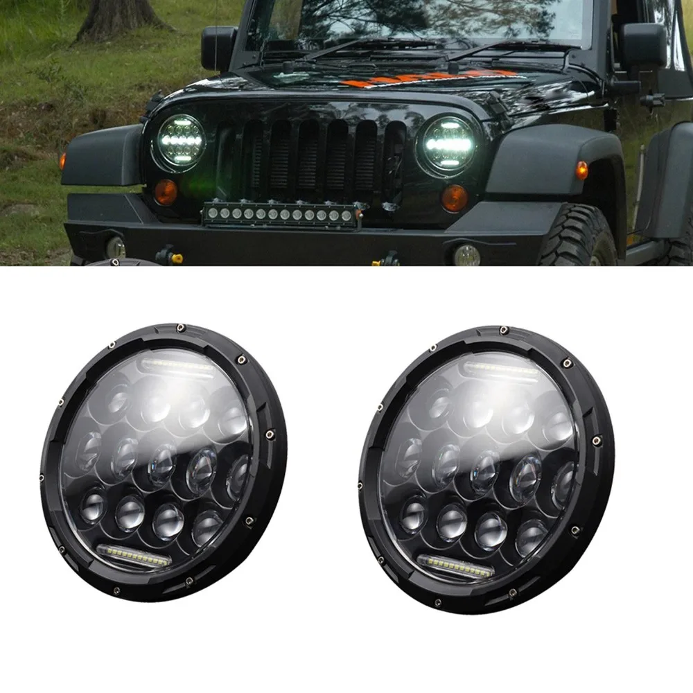 

2 шт. 7 "150 Вт круглые светодиодные фары дальнего/ближнего света для Jeep Wrangler JK TJ CJ 1997-2017 Cruiser Hummer H1 Land Rover