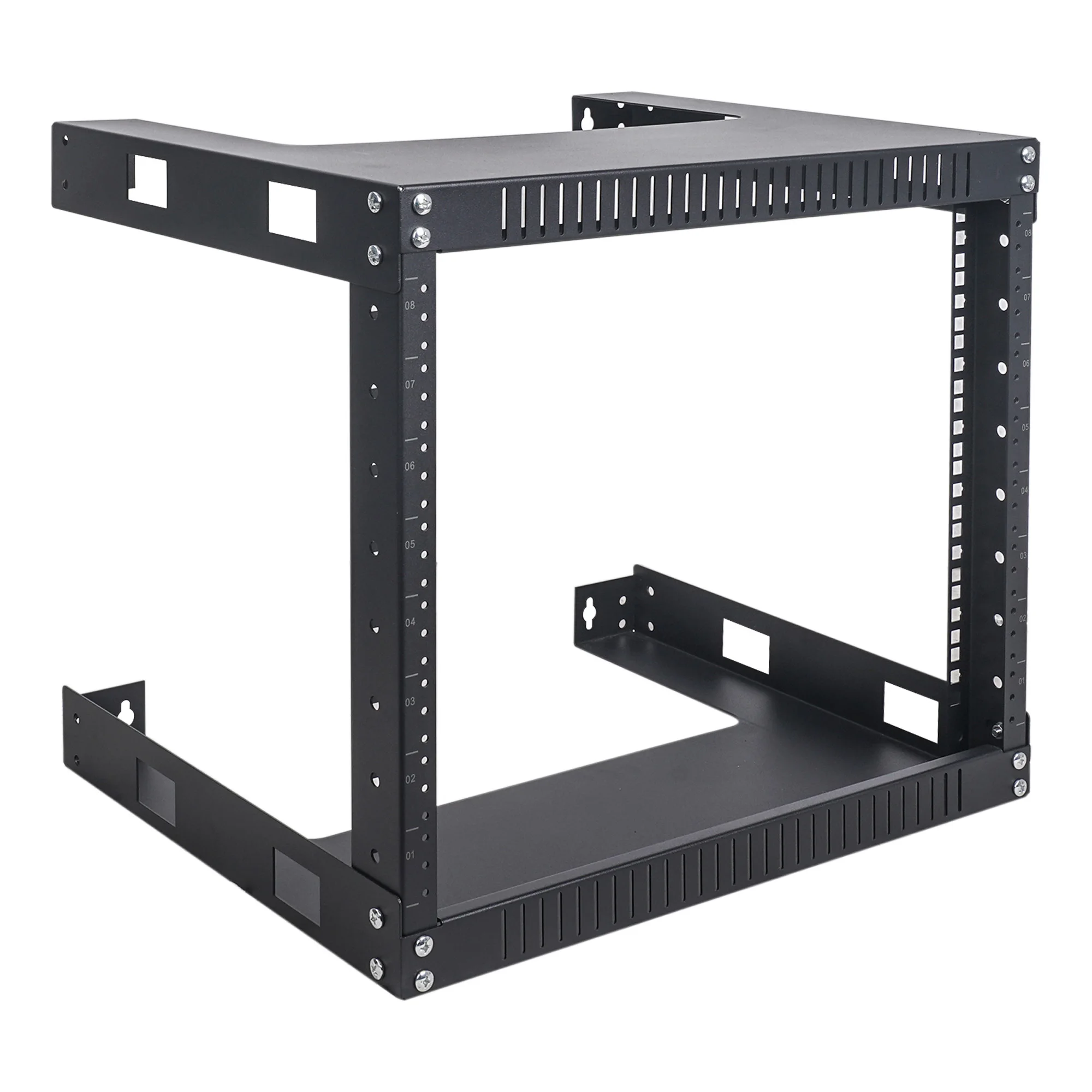 

Sound Town 2-Post 8U Wall Mount Open Frame Rack, 16" Depth, for Servers, IT Equipment, Network Devices, AV(ST2PWOR-8U)