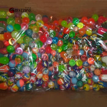 30pcs 27mm novelty squeeze bouncy balls hand wrist exercise stress rubber kids spring bouncing pinball toy outdoor sports