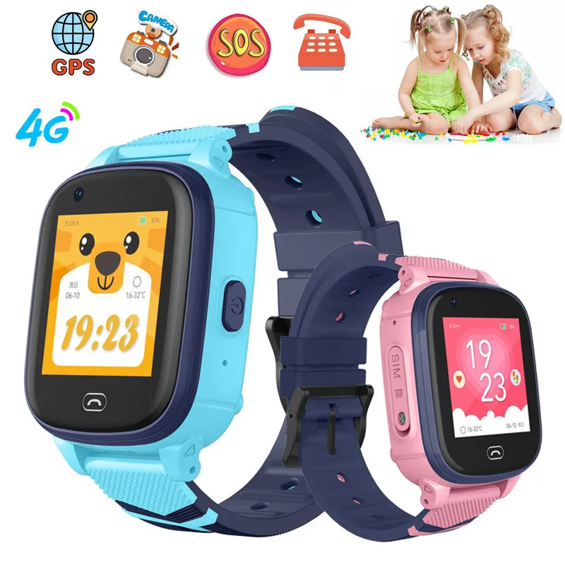 

4G Kids Smart Watch SIM Camera Video Call SOS GPS Location Children Smartwatch Long Standby Phone Watch for Boys Girls Gift