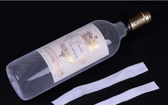 

plastic PE red wine bottle protective net bottle socks bottle sleeve net white in stock